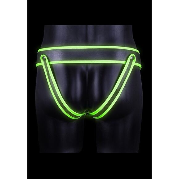 OUCH! Glow in the Dark NEON GREENJOCK STRAP | S/M - Picture 2 of 4